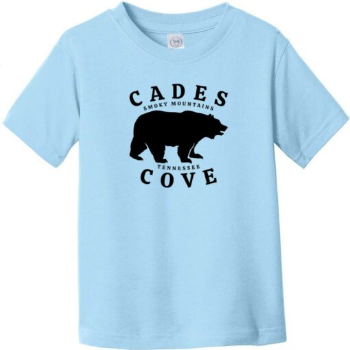 Cades Cove Smoky Mountains Bear Toddler T-Shirt Light Blue - US Custom Tees