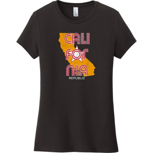 California Republic State Women's T-Shirt Black - US Custom Tees