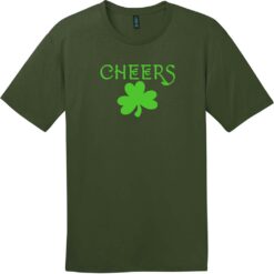 Cheers Shamrock St. Patricks Day T-Shirt Thyme Green - US Custom Tees