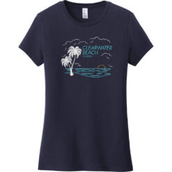 Clearwater Beach Florida Women's T-Shirt New Navy - US Custom Tees