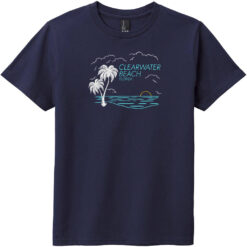 Clearwater Beach Florida Youth T-Shirt New Navy - US Custom Tees