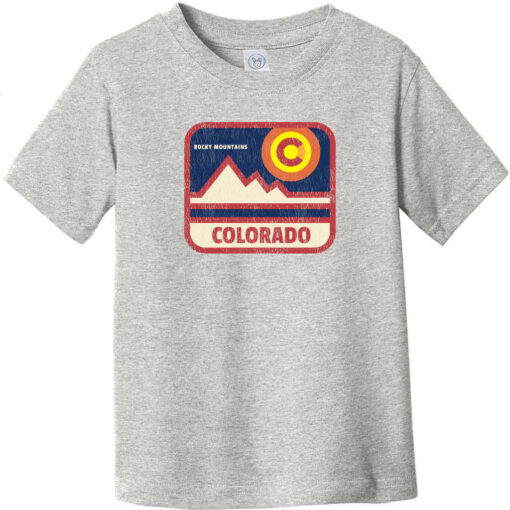 Colorado Rocky Mountain High Toddler T-Shirt Heather Gray - US Custom Tees