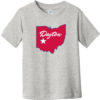 Dayton Ohio Toddler T-Shirt Heather Gray - US Custom Tees
