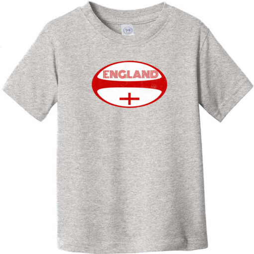 England Rugby Ball Toddler T-Shirt Heather Gray - US Custom Tees