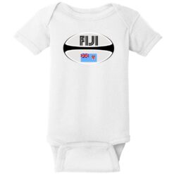 Fiji Rugby Ball Baby One Piece White - US Custom Tees