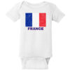 France Flag Baby One Piece White - US Custom Tees
