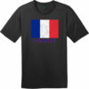 France Flag T-Shirt Jet Black - US Custom Tees