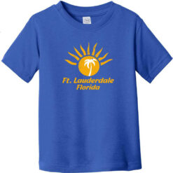 Ft Lauderdale Sunshine Palm Tree Toddler T-Shirt Royal Blue - US Custom Tees