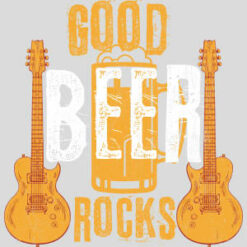 Good Beer Rocks Guitar Design - US Custom Tees