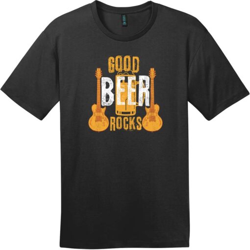 Good Beer Rocks Guitar T-Shirt Jet Black - US Custom Tees