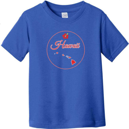 Hawaii Islands State Retro Toddler T-Shirt Royal Blue - US Custom Tees