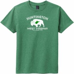 Huntington West Virginia Youth T-Shirt Heathered Kelly Green - US Custom Tees