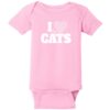 I Love My Cats Heart Baby One Piece Pink - US Custom Tees