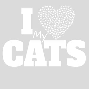 I Love My Cats Heart Design - US Custom Tees