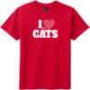 I Love My Cats Heart Youth T-Shirt Classic Red - US Custom Tees