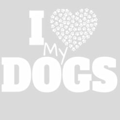 I Love My Dogs Heart Design - US Custom Tees