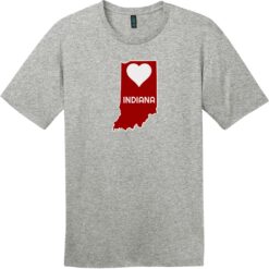 Indiana Heart State T-Shirt Heathered Steel - US Custom Tees