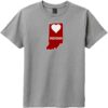 Indiana Heart State Youth T-Shirt Gray Frost - US Custom Tees