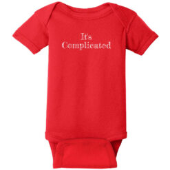 It's Complicated Baby One Piece Red - US Custom Tees