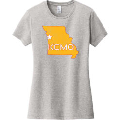 KCMO Missouri Women's T-Shirt Light Heather Gray - US Custom Tees