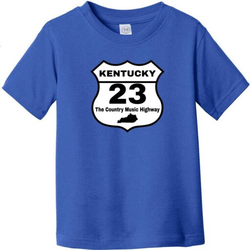 Kentucky 23 Country Music Highway Toddler T-Shirt Royal Blue - US Custom Tees