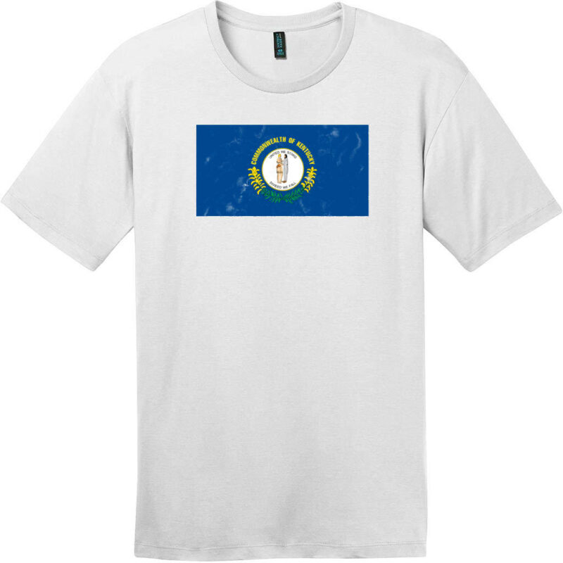Kentucky State Flag Vintage T-Shirt Bright White - US Custom Tees
