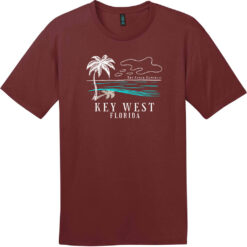 Key West Beach Scene T-Shirt Sangria - US Custom Tees