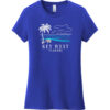 Key West Beach Scene Women's T-Shirt Deep Royal - US Custom Tees