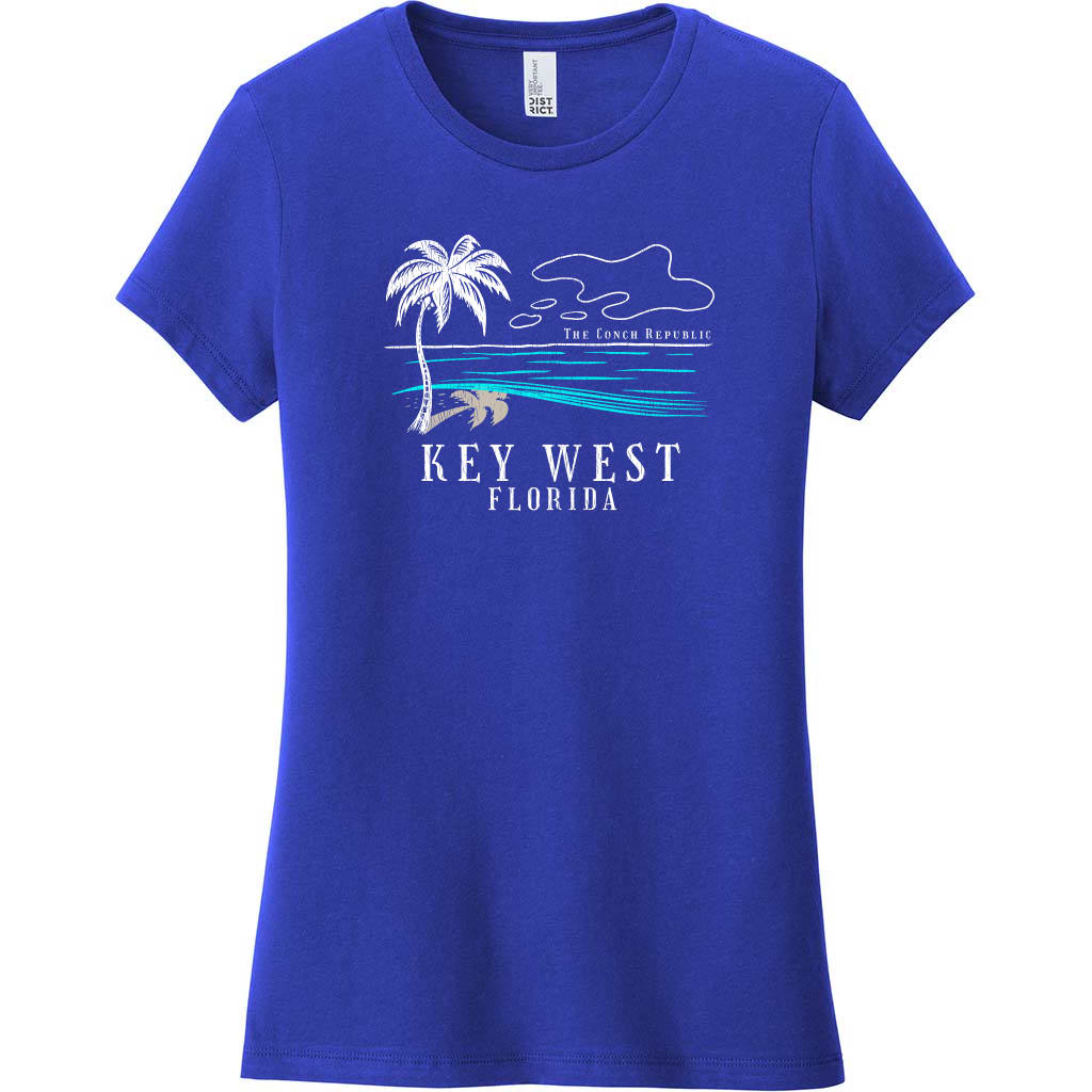Key West Beach Scene Women's TShirt Florida TShirts