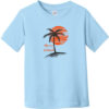 Marco Island Florida Palm Tree Toddler T-Shirt Light Blue - US Custom Tees