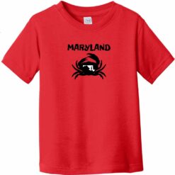 Maryland Crab State Toddler T-Shirt Red - US Custom Tees