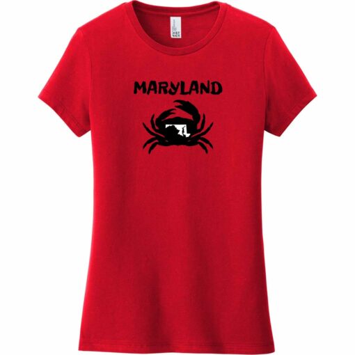Maryland Crab State Women's T-Shirt Classic Red - US Custom Tees