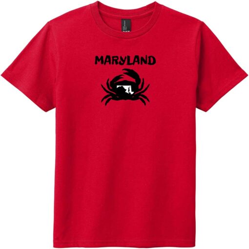 Maryland Crab State Youth T-Shirt Classic Red - US Custom Tees