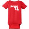 Maryland State Outline Baby One Piece Red - US Custom Tees
