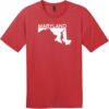 Maryland State Outline T-Shirt Classic Red - US Custom Tees
