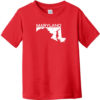 Maryland State Outline Toddler T-Shirt Red - US Custom Tees