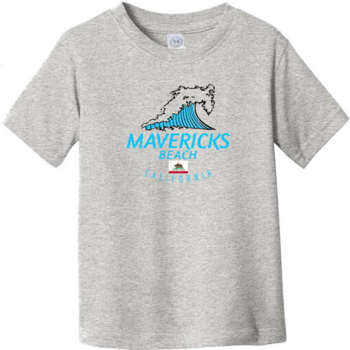 Mavericks Beach California Toddler T-Shirt Heather Gray - US Custom Tees