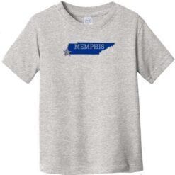 Memphis Tennessee State Toddler T-Shirt Heather Gray - US Custom Tees