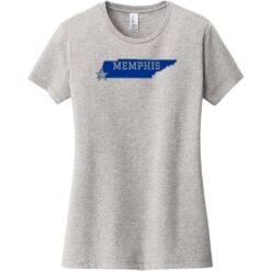 Memphis Tennessee State Women's T-Shirt Light Heather Gray - US Custom Tees