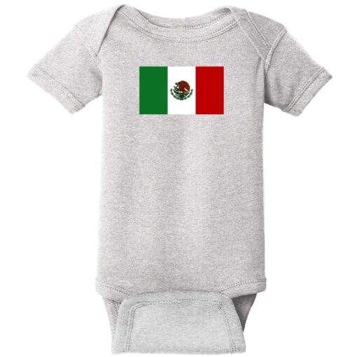 Mexico Flag Baby One Piece Heather - US Custom Tees