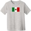Mexico Flag Toddler T-Shirt Heather Gray - US Custom Tees