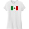 Mexico Flag Women's T-Shirt White - US Custom Tees