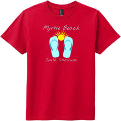 Myrtle Beach Flip Flop Youth T-Shirt Classic Red - US Custom Tees