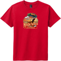 Myrtle Beach Umbrella And Chair Youth T-Shirt Classic Red - US Custom Tees