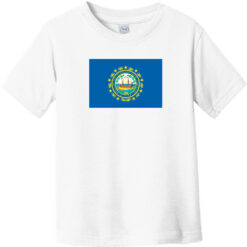 New Hampshire State Flag Toddler T-Shirt White - US Custom Tees
