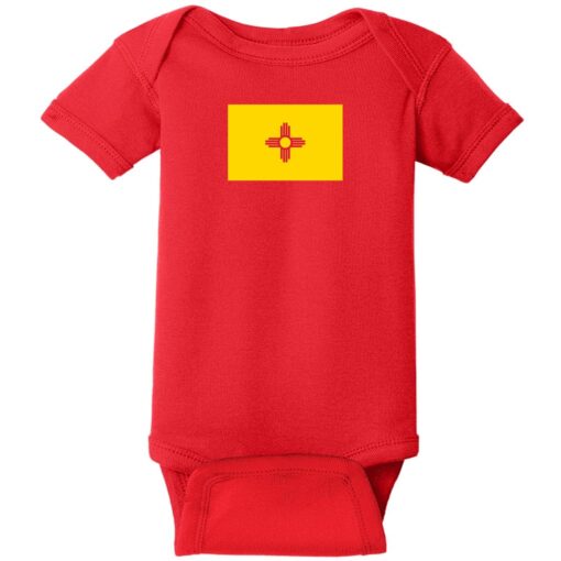 New Mexico State Flag Baby One Piece Red - US Custom Tees