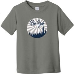New York Retro Distressed Toddler T-Shirt Charcoal - US Custom Tees