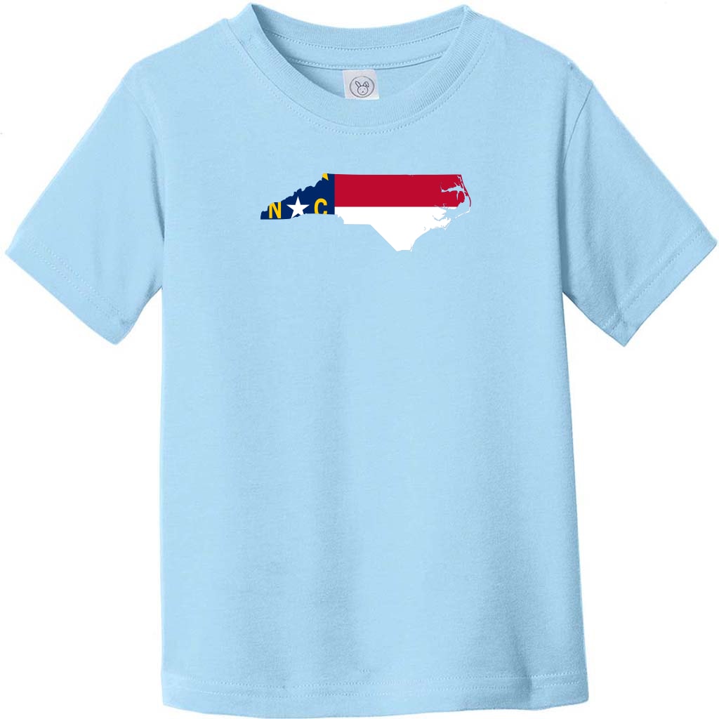 North Carolina State Flag Toddler T-Shirt Light Blue - US Custom Tees