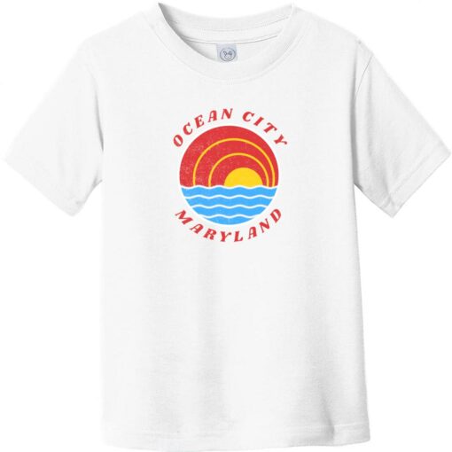 Ocean City Maryland Vintage Toddler T-Shirt White - US Custom Tees