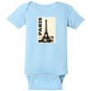 Paris Eiffel Tower Retro Design Baby One Piece Light Blue - US Custom Tees